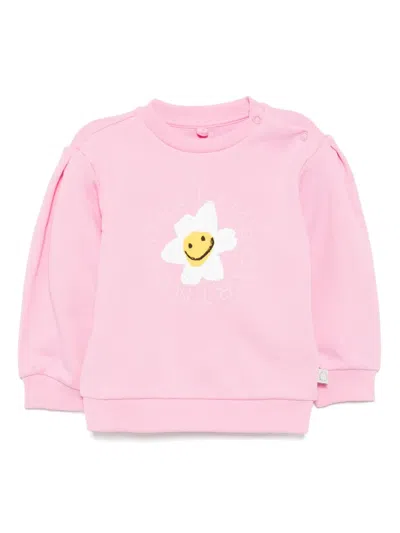 Stella Mccartney Babies' Printed Sweatshirt In 粉色