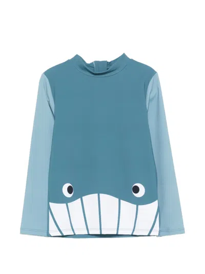 Stella Mccartney Printed Swim T-shirt In Blue