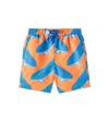 Stella Mccartney Printed Swim Trunks In Blue