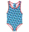 Stella Mccartney Printed Swimsuit In Ottanio/multicolor