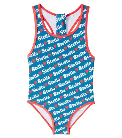 Stella Mccartney Kids' Printed Swimsuit In Ottanio/multicolor