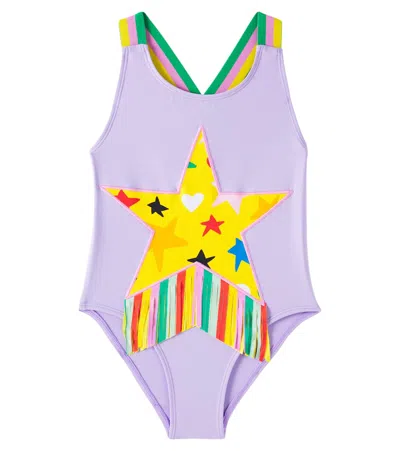 Stella Mccartney Kids' Printed Swimsuit In Purple