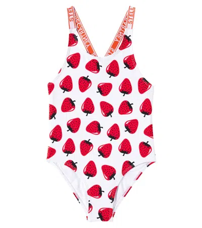 Stella Mccartney Kids' Bedruckter Badeanzug In Rot