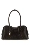 Stella Mccartney Stella Ryder Medium Snake-effect Faux Leather Shoulder Bag In Brown