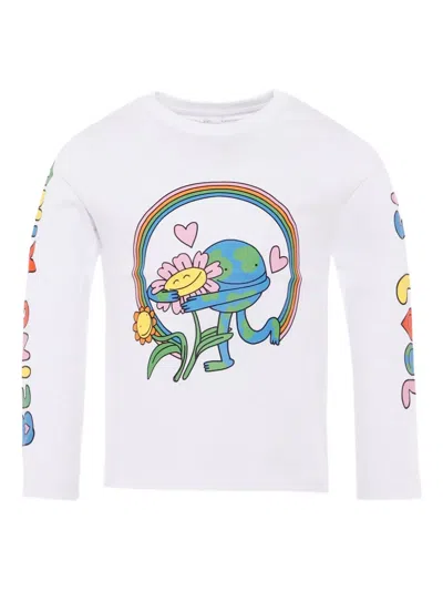 Stella Mccartney Kids' Printed T-shirt In White