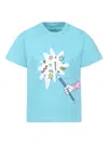 Stella Mccartney Short-sleeved T-shirt In Blue