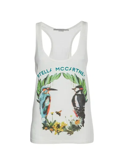 Pre-owned Stella Mccartney Printed Tank Top In White