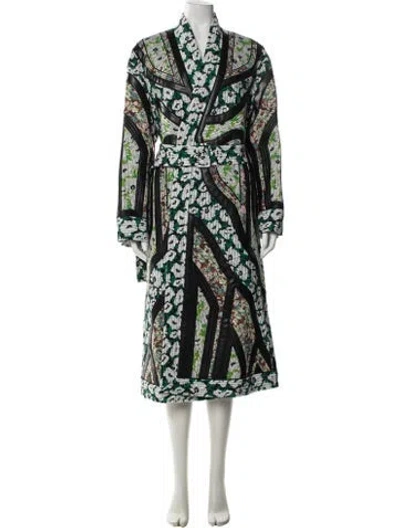 Pre-owned Stella Mccartney Printed Trench Coat W/ Tags In Green