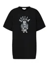 Stella Mccartney Printed Varsity T-shirt In Black