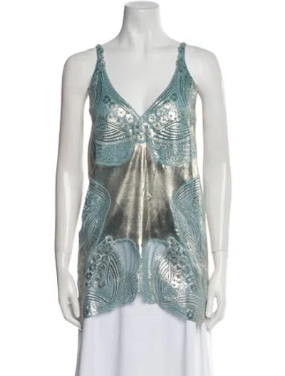 Pre-owned Stella Mccartney Printed V-neck Tunic W/ Tags