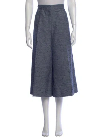 Pre-owned Stella Mccartney Printed Wide Leg Pants In Blue