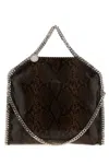 Stella Mccartney Falabella Fold-over Snakeskin-effect Tote Bag In White