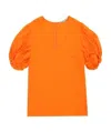 Stella Mccartney Puff-sleeve Top In Orange