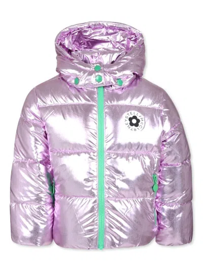 Stella Mccartney Kids' Puffer Jacket In Pink & Purple