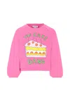 Stella Mccartney Purple Sweatshirt For Girl With Cake Print In Purple