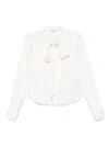 Stella Mccartney Pussy-bow Blouse In Neutrals