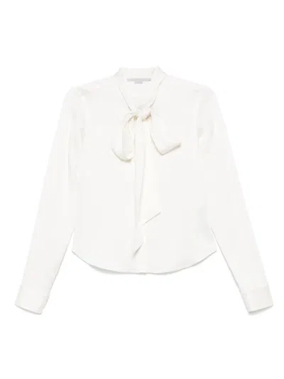 Stella Mccartney Pussy-bow Blouse In Neutrals