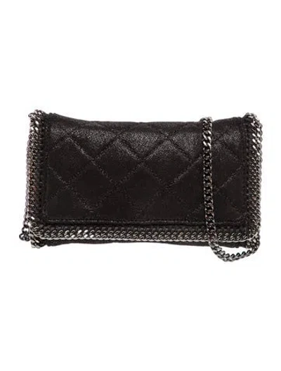Pre-owned Stella Mccartney Quilted Clutch In Black