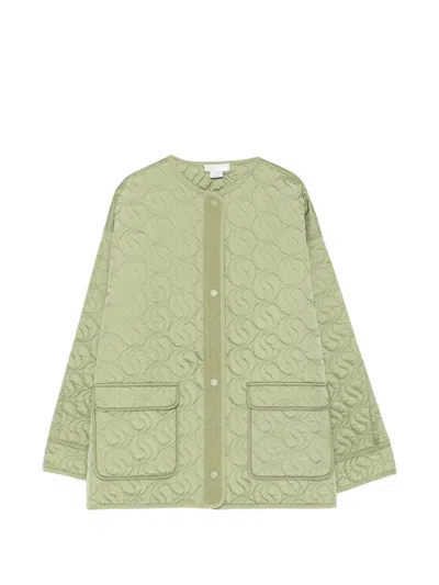 Stella Mccartney Kids' Quilted Coat In Green