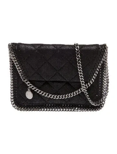 Pre-owned Stella Mccartney Quilted Crossbody Bag In Black
