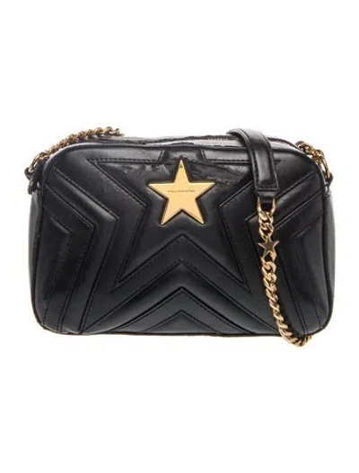 Pre-owned Stella Mccartney Quilted Crossbody Bag In Black