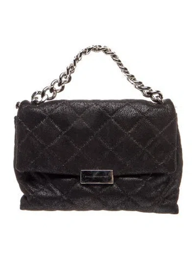 Pre-owned Stella Mccartney Quilted Shoulder Bag In Black