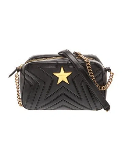 Pre-owned Stella Mccartney Quilted Shoulder Bag In Black