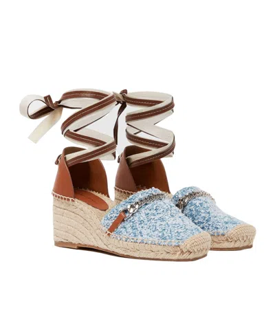 Stella Mccartney Quilted Wedge Sandals In Multi