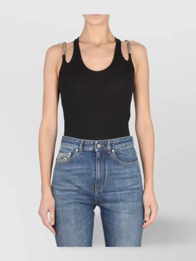 Stella Mccartney Racerback Chain Strap Scoop Neck Top
