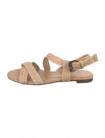 Pre-owned Stella Mccartney Raffia Braided Accents Sandals In Neutrals