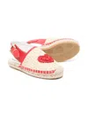 Stella Mccartney Raffia Espadrilles With Heart In Red