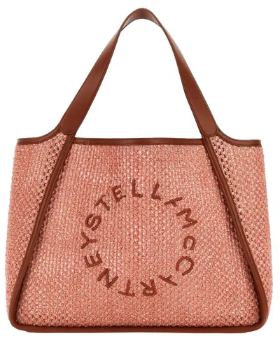 Stella Mccartney Raffia Tote In Brown