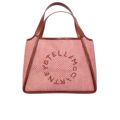 Stella Mccartney Raffia Tote Bag In Brown