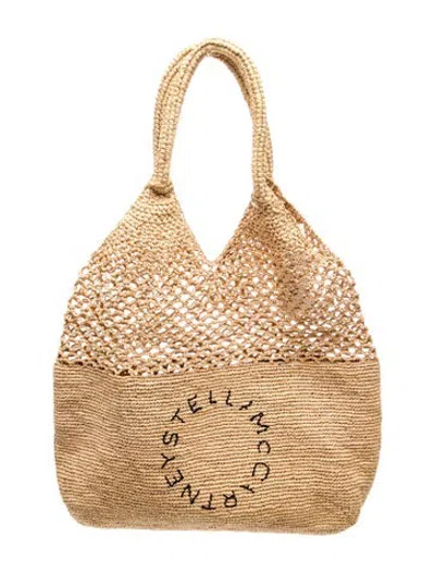 Pre-owned Stella Mccartney Raffia Tote In Brown