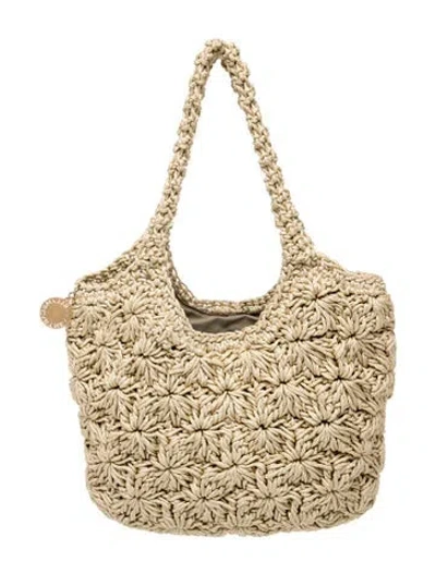 Pre-owned Stella Mccartney Raffia Tote In Brown/neutrals