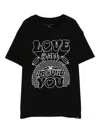 Stella Mccartney Rainbow-graphic T-shirt In Black