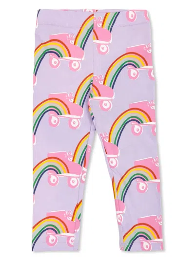 Stella Mccartney Babies' Rainbow-print Trousers In Purple