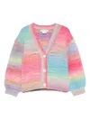 Stella Mccartney Rainbow Stripe Cardigan In Pink