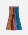 Stella Mccartney Rainbow Striped Flared Trousers In Multicolor