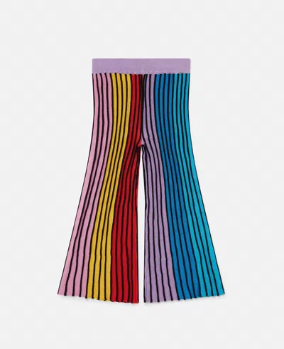 Stella Mccartney Rainbow Striped Flared Trousers In Multicolor