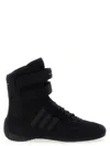 Stella Mccartney Rasant Black Sneakers With Strap Closure And Logo Detail On The Side In Tech Fabric Woman In Black
