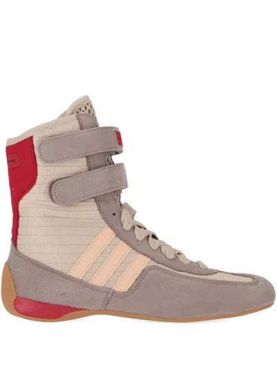 Stella Mccartney Rasant 2.0 Vegan And Mesh-trimmed Canvas High-top Sneakers In Neutral