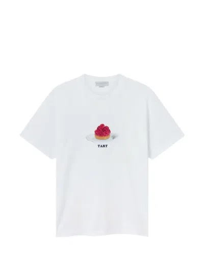 Stella Mccartney Raspberry-print T-shirt In White