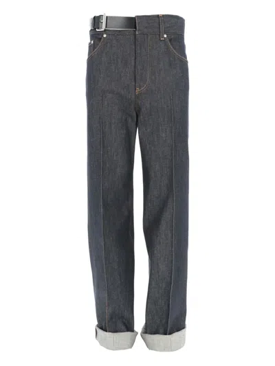 Stella Mccartney Raw Belt Jeans In Multi