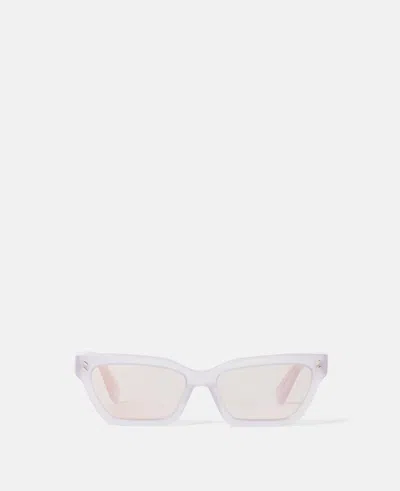 Stella Mccartney Rectangular Cat-eye Sunglasses In Purple