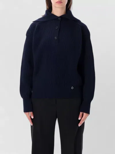 Stella Mccartney Recycled Cashmere Rib High Neck Sweater In Neutral