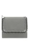 Stella Mccartney Falabella Small Faux Suede Wallet In Grey