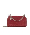 Stella Mccartney Red Falabella Crystal Mesh Shoulder Bag In Red