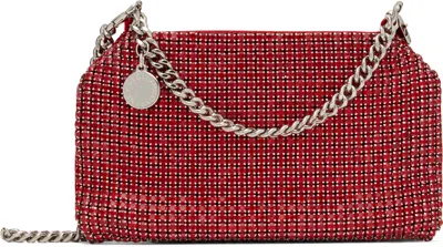 Stella Mccartney Red Falabella Crystal Mesh Shoulder Bag In 6309 Red