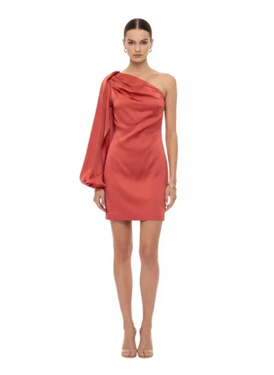 Stella Mccartney Red One Shoulder Mini Dress